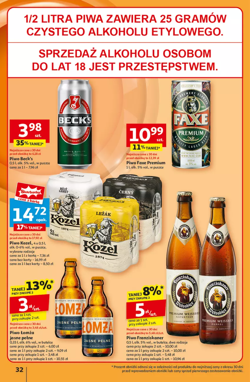 Gazetka promocyjna Auchan - Pewność Niskich Cen Hipermarket - ważna 07.11 do 13.11.2024 - strona 34 - produkty: Fa, Gra, Kozel, Piwa, Piwo, Skaner