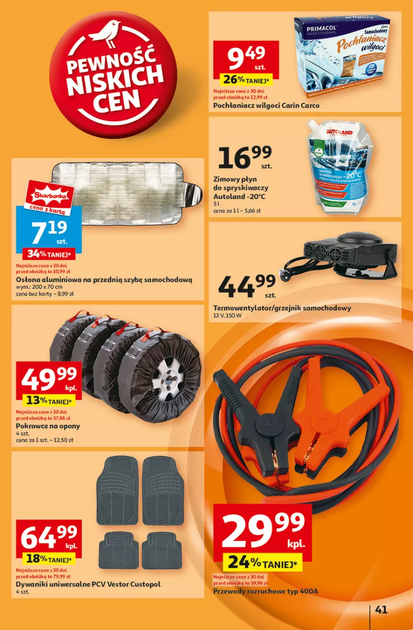 Gazetka promocyjna Auchan - Pewność Niskich Cen Hipermarket - ważna 07.11 do 13.11.2024 - strona 48 - produkty: Dywan, Dywanik, Grzejnik, Opony, Płyn do spryskiwaczy, Termowentylator, Top