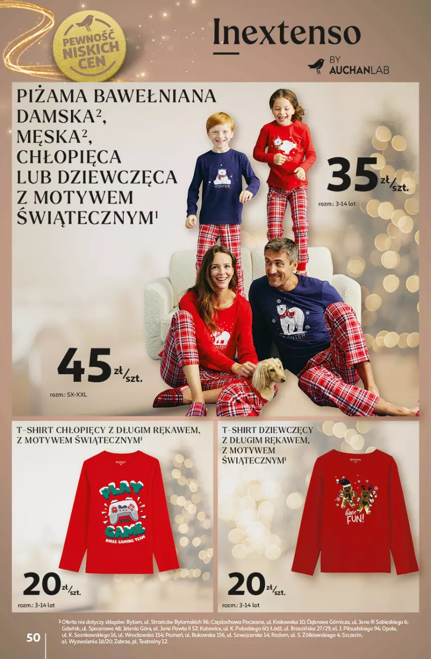 Gazetka promocyjna Auchan - Pewność Niskich Cen Hipermarket - ważna 07.11 do 13.11.2024 - strona 57 - produkty: Piżama, T-shirt