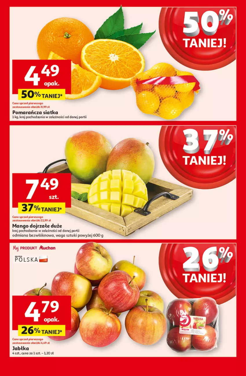 Gazetka promocyjna Auchan - Pewność Niskich Cen Hipermarket - ważna 07.11 do 13.11.2024 - strona 9 - produkty: Jabłka, Mango, Siatka, Waga