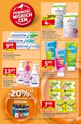 Gazetka promocyjna Auchan - Pewność Niskich Cen Hipermarket - Gazetka - ważna od 13.11 do 13.11.2024 - strona 35 - produkty: Mydło w płynie, Emulsja, Naturell, Lactacyd, Pasta do zębów, Podpaski, Gillette, Mydło, Sensodyne, Naturella