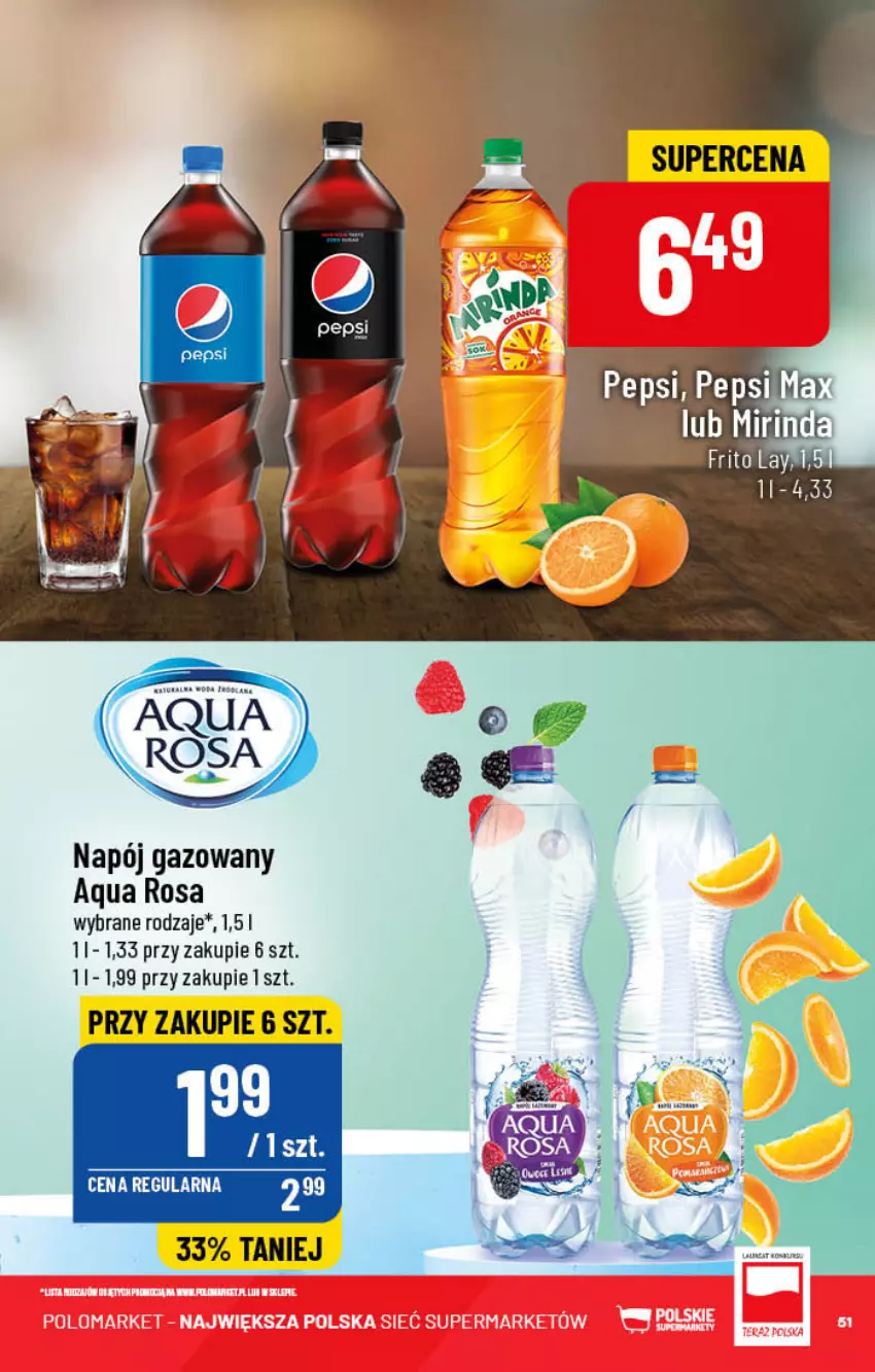 Gazetka promocyjna PoloMarket - Gazetka pomocyjna - ważna 02.11 do 08.11.2022 - strona 51 - produkty: Napój, Napój gazowany, Pepsi, Pepsi max