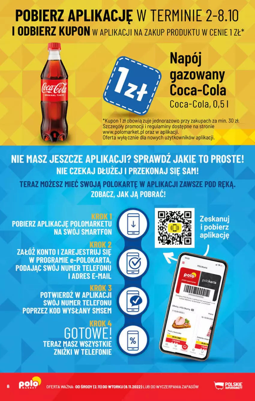 Gazetka promocyjna PoloMarket - Gazetka pomocyjna - ważna 02.11 do 08.11.2022 - strona 8 - produkty: Coca-Cola, Napój, Napój gazowany, Tera