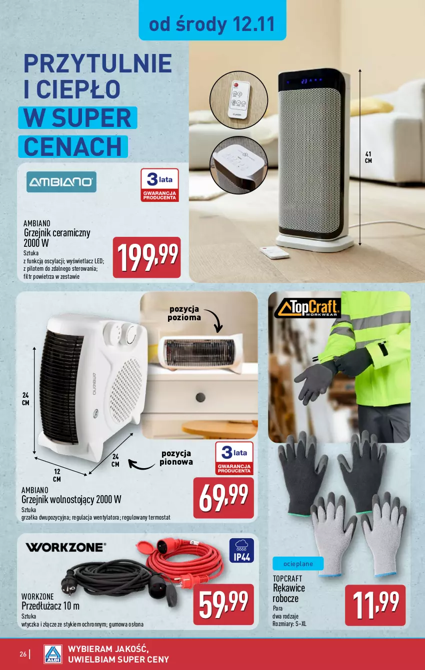 Gazetka promocyjna Aldi - Pełna oferta - ważna 10.11 do 15.11.2025 - strona 26 - produkty: Grzałka, Grzejnik, Rękawice, Rękawice robocze, Termos, Top