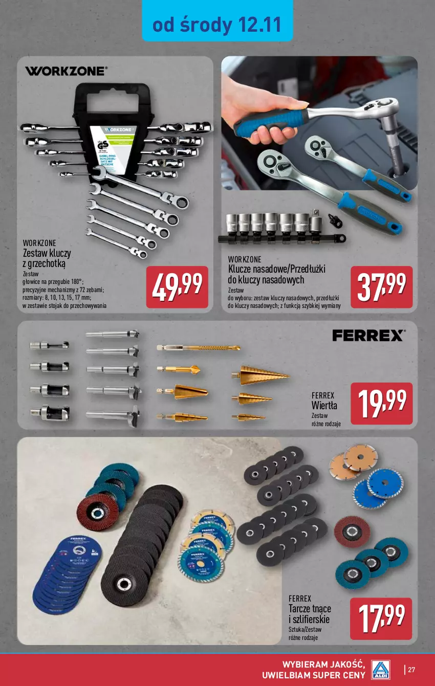 Gazetka promocyjna Aldi - Pełna oferta - ważna 10.11 do 15.11.2025 - strona 27 - produkty: Stojak, Zestaw kluczy, Zestaw kluczy nasadowych