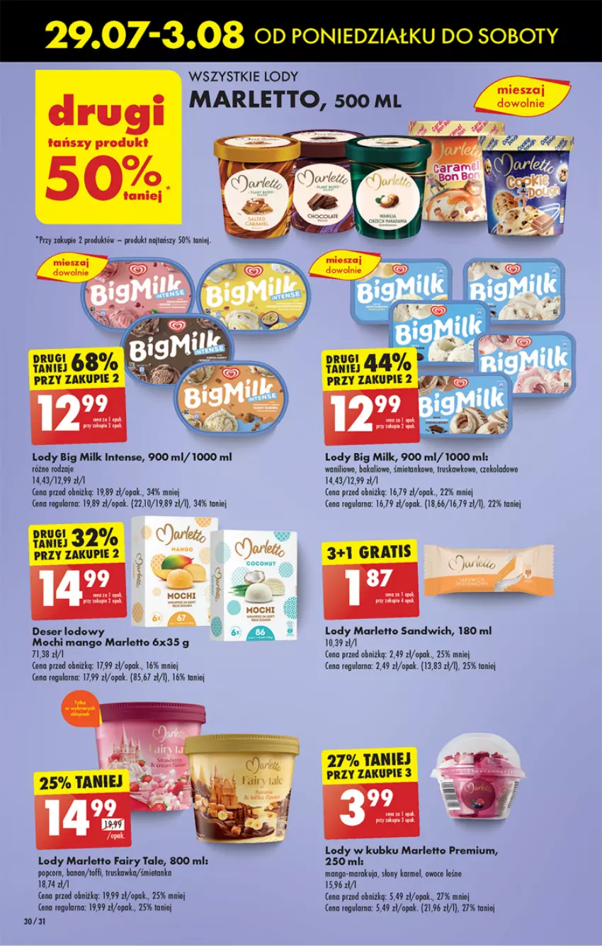 Gazetka promocyjna Biedronka - Od poniedzialku - ważna 29.07 do 03.08.2024 - strona 30 - produkty: Banany, Big Milk, Deser, Fa, Fairy, Gra, Lody, Mango, Owoce, Ser