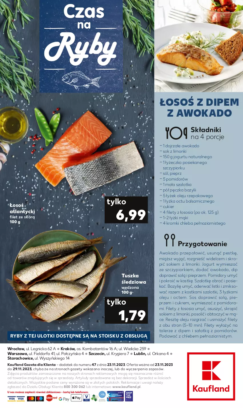 Gazetka promocyjna Kaufland - Kaufland - ważna 23.11 do 29.11.2023 - strona 2 - produkty: Bazyl, Chleb, Cukier, Fa, Jogurt, Olej, Orka, Pieprz, Pomidory, Por, Sałat, Sok, Sól, Sos, Szal, Talerz, Tusz, Tuszka śledziowa, Tuszka śledziowa wędzona, Wagi