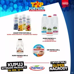 Gazetka promocyjna Topaz - Gazetka - Gazetka - ważna od 15.10 do 15.10.2023 - strona 13 - produkty: Ser, Gry, Piątnica, Jogurt, Kiwi, Mascarpone, Mango, Jogurt pitny, Mleko