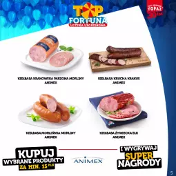 Gazetka promocyjna Topaz - Gazetka - Gazetka - ważna od 15.10 do 15.10.2023 - strona 5 - produkty: Krakus, Gry, Kiełbasa krakowska, Kiełbasa krucha, Morliny, Kiełbasa