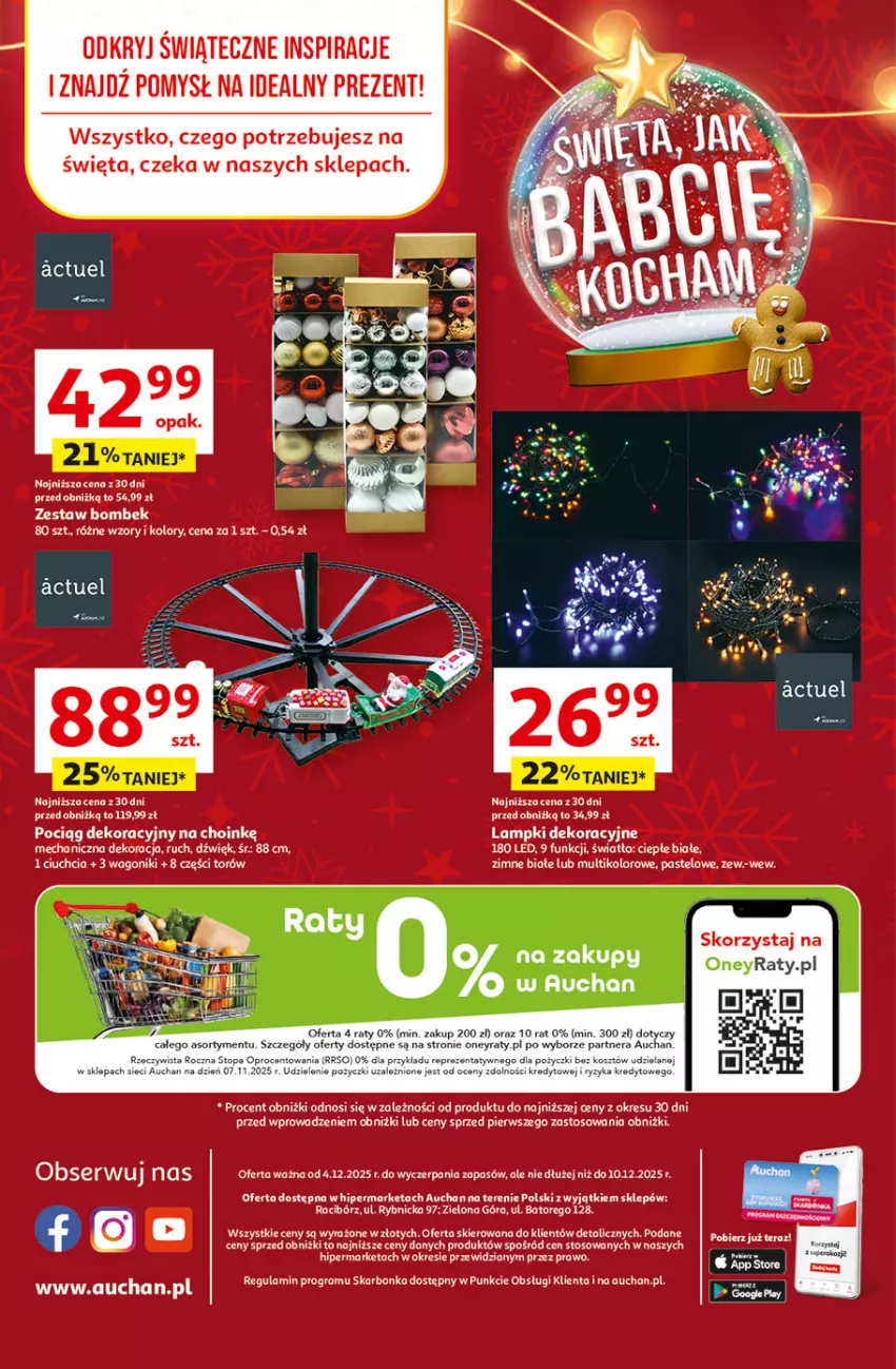 Gazetka promocyjna Auchan - Święta jak babcię kocham Hipermarket - ważna 04.12 do 10.12.2025 - strona 45 - produkty: Gra, Pociąg, Zestaw bombek
