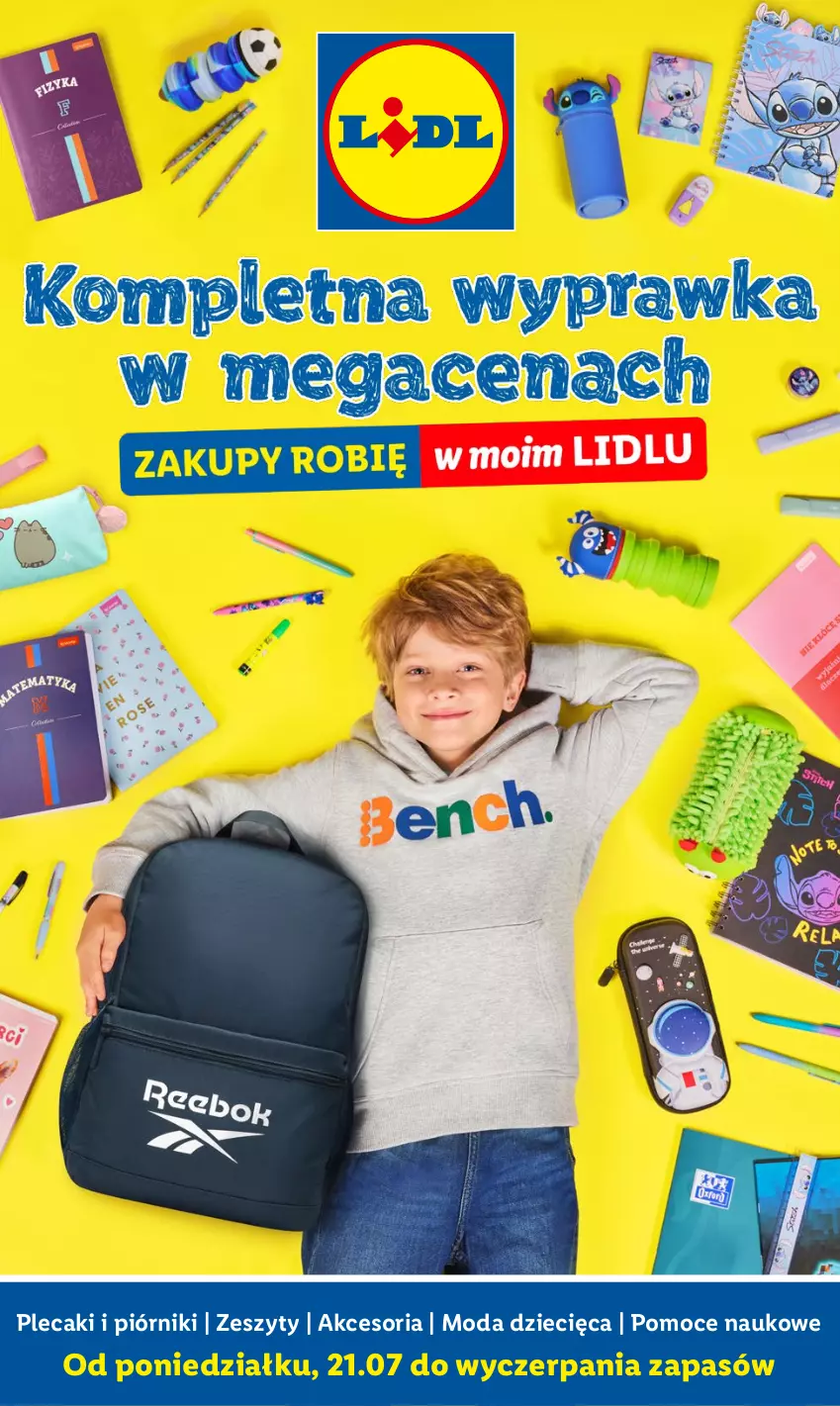 Gazetka promocyjna Lidl - KATALOG GOTOWI DO SZKOŁY - ważna 21.07 do 30.08.2025 - strona 1 - produkty: Dzieci, Moda, Piórnik, Plecak