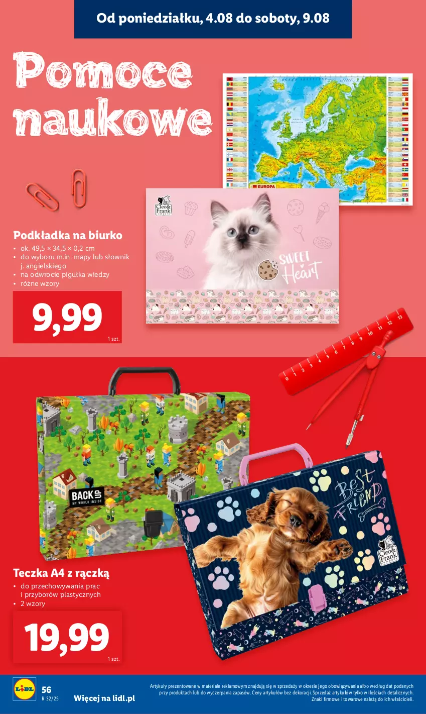 Gazetka promocyjna Lidl - KATALOG GOTOWI DO SZKOŁY - ważna 21.07 do 30.08.2025 - strona 58 - produkty: Biurko, Podkład, Podkładka