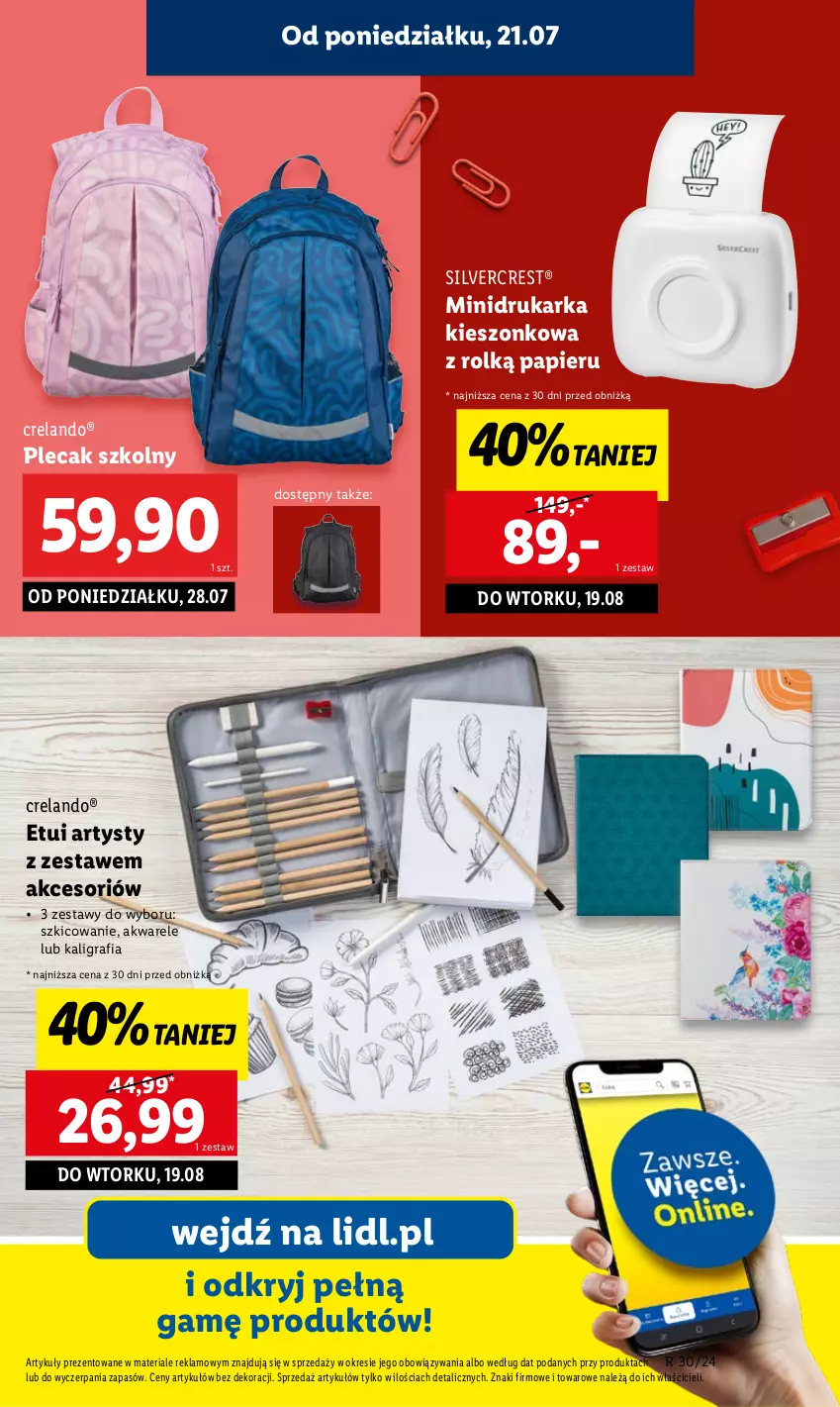 Gazetka promocyjna Lidl - KATALOG GOTOWI DO SZKOŁY - ważna 21.07 do 30.08.2025 - strona 67 - produkty: Drukarka, Gra, Papier, Plecak, Silvercrest