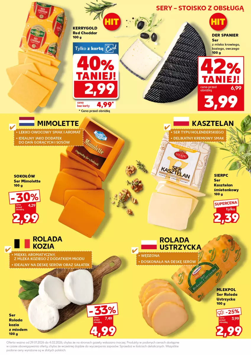 Gazetka promocyjna Kaufland - Mocny Start - ważna 02.02 do 04.02.2026 - strona 13 - produkty: Cheddar, Kasztelan, Mimolette, Rolada, Ser, Sok, Sokołów