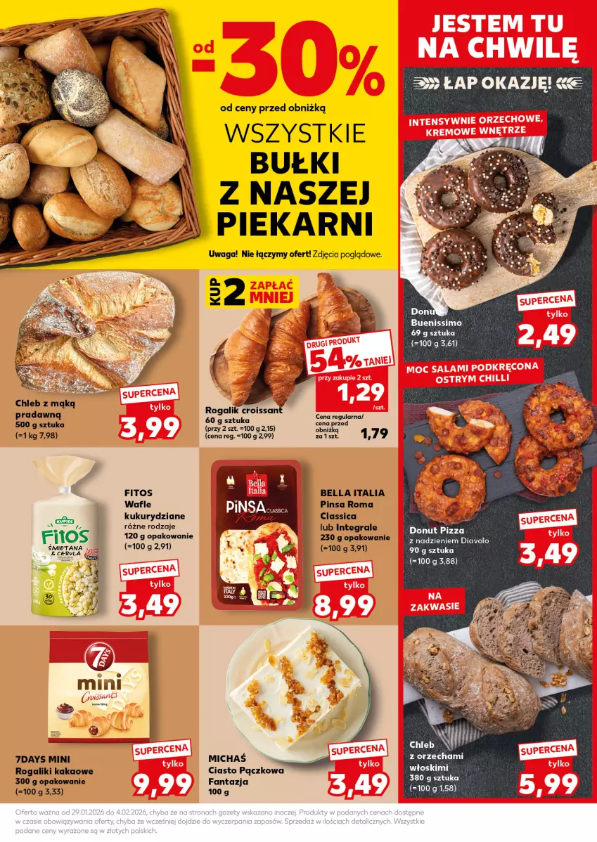Gazetka promocyjna Kaufland - Mocny Start - ważna 02.02 do 04.02.2026 - strona 15 - produkty: Bell, Bella, Chleb, Donut, Fa, Fanta, Gra, Kakao, Pizza, Rogal, Wafle, Waga