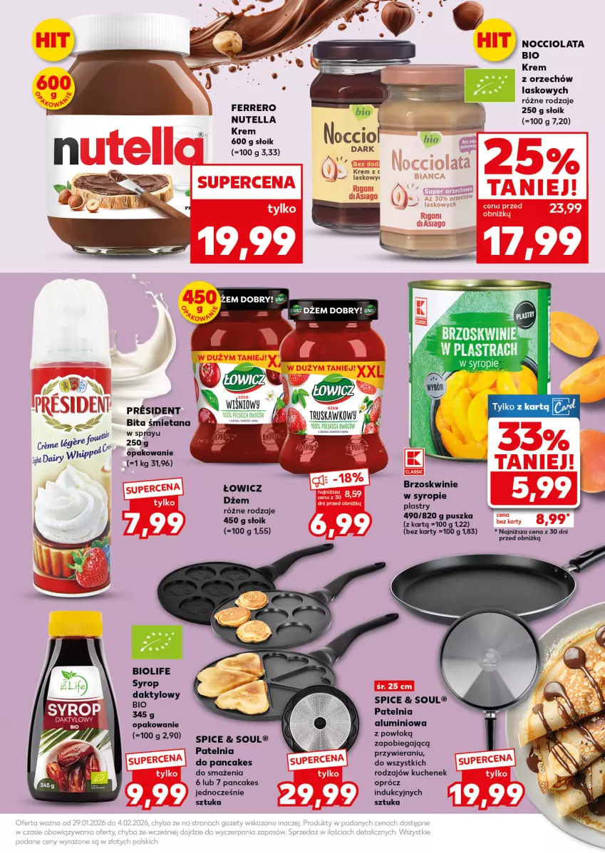 Gazetka promocyjna Kaufland - Mocny Start - ważna 02.02 do 04.02.2026 - strona 21 - produkty: Brzoskwinie, Ferrero, Nutella, Patelnia, Syrop