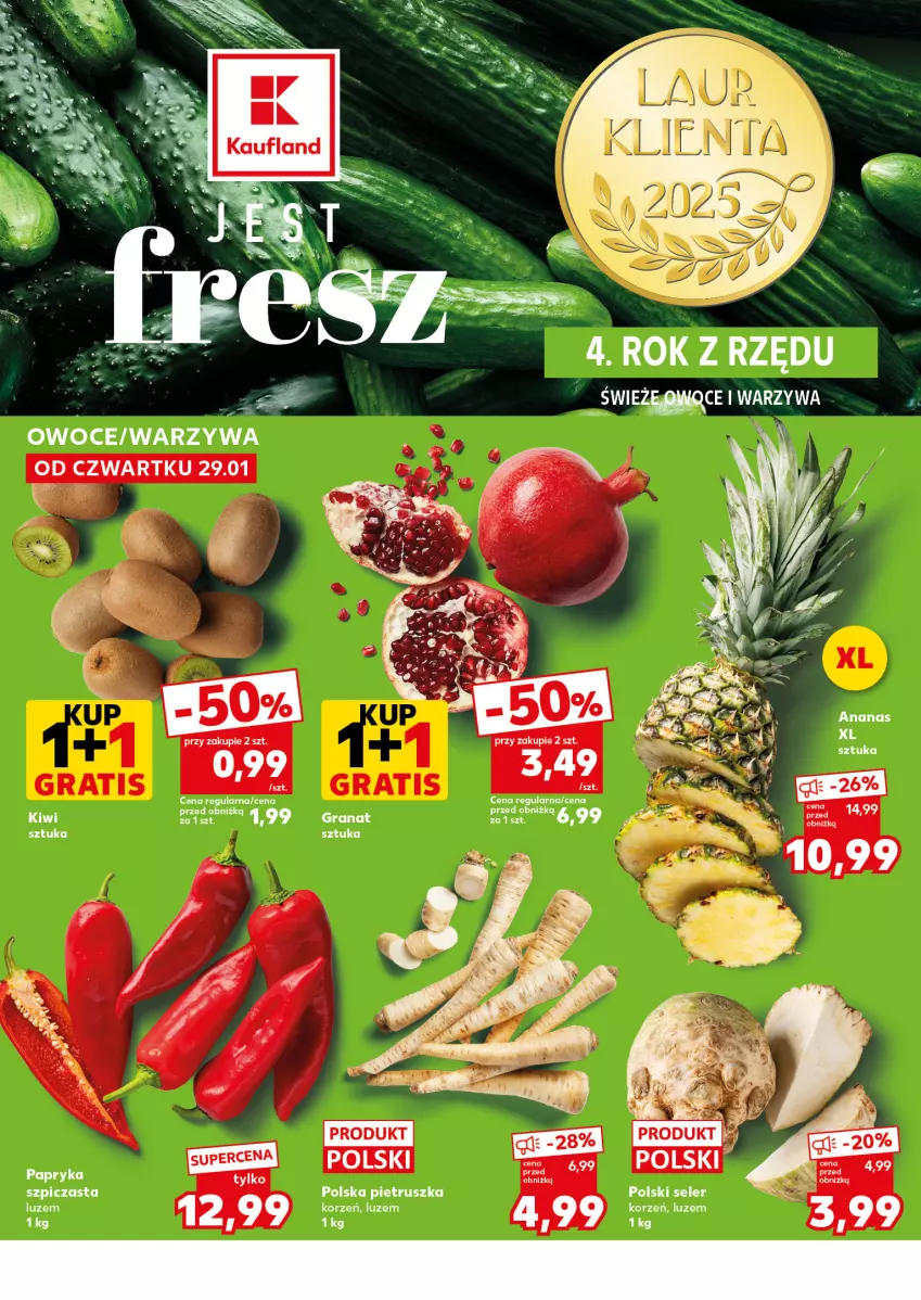 Gazetka promocyjna Kaufland - Mocny Start - ważna 02.02 do 04.02.2026 - strona 8 - produkty: Ananas, Gra, Granat, Laur, Owoce, Papryka, Pietruszka, Szpic, Warzywa