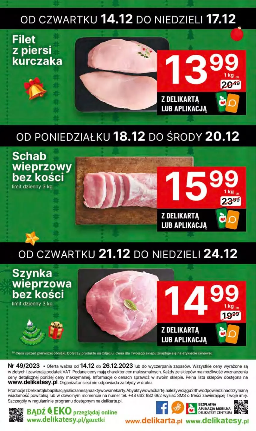 Gazetka promocyjna Delikatesy Centrum - Dyskontowe ceny w Delikatesach Centrum - ważna 14.12 do 26.12.2023 - strona 44 - produkty: Gra, Kurczak, Mobil, Rum, Szynka