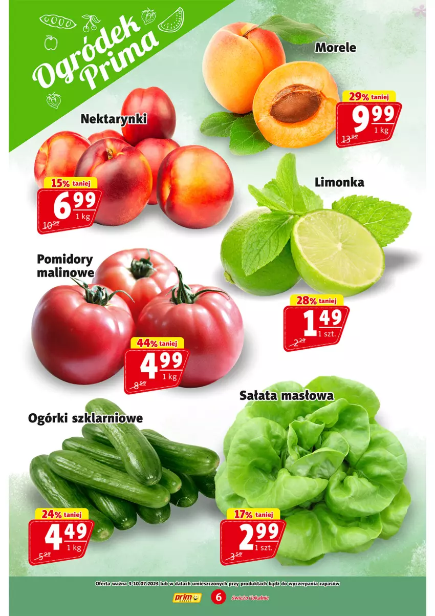 Gazetka promocyjna Prim Market - ważna 04.07 do 10.07.2024 - strona 6 - produkty: Limonka, Nektar, Pomidory