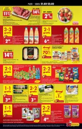 Gazetka promocyjna Biedronka - Tani Weekend - Gazetka - ważna od 22.02 do 22.02.2025 - strona 2 - produkty: Kurczak, Top, Sok, Mus, Gra, Papier, Parówki, Whiskas, Karkówka wieprzowa, Chipsy, Napoje, Papier toaletowy, Lody, Sok jabłkowy, Olej, Sucha karma