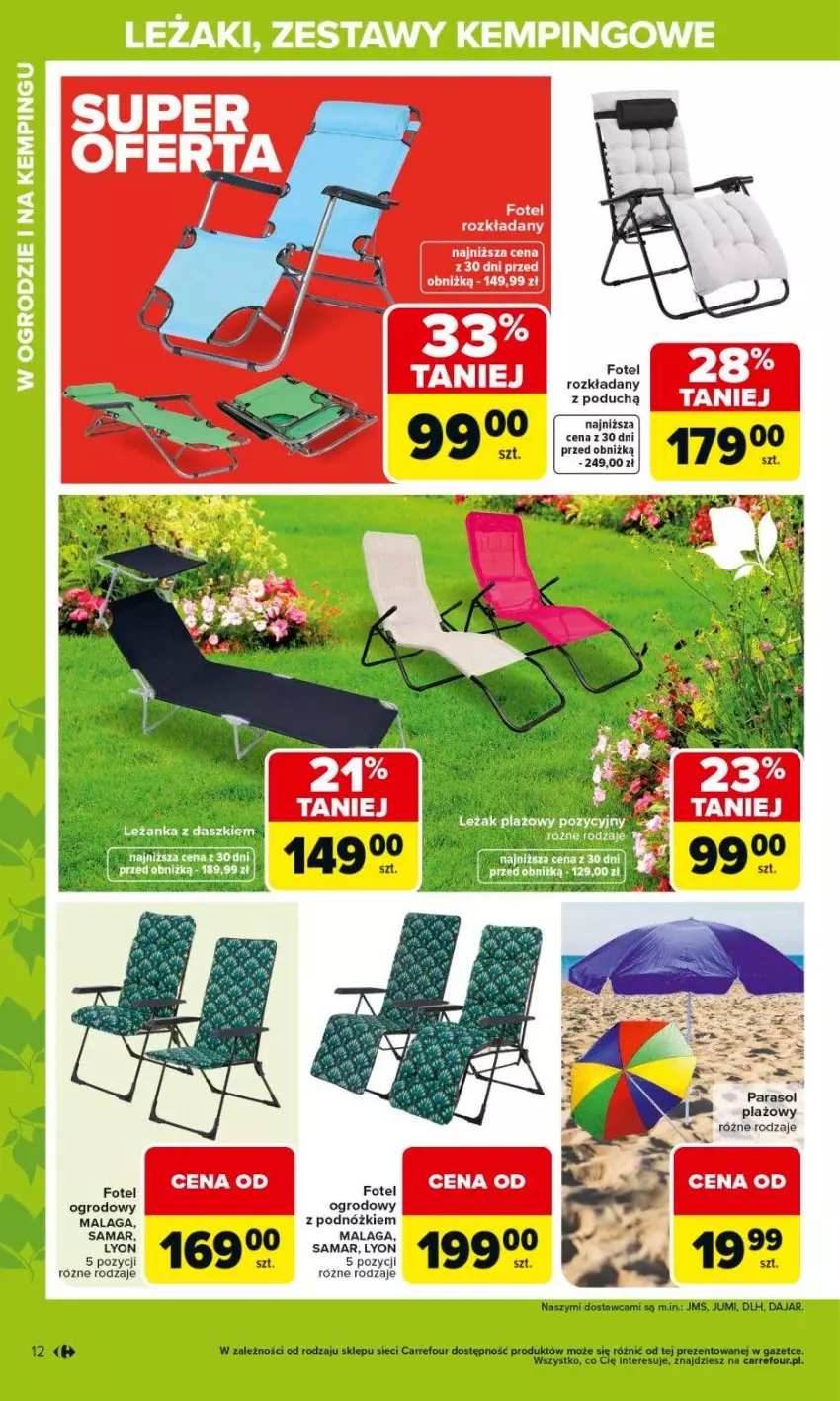 Gazetka promocyjna Carrefour - Gazetka Ogród, gdzie kwitnie życie - ważna 07.04 do 02.05.2026 - strona 12 - produkty: Fotel, Parasol