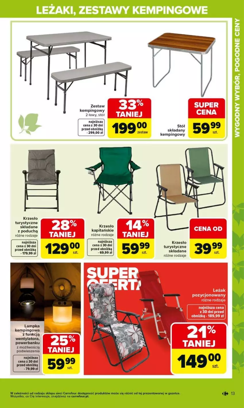 Gazetka promocyjna Carrefour - Gazetka Ogród, gdzie kwitnie życie - ważna 07.04 do 02.05.2026 - strona 13 - produkty: Krzesło, Powerbank, Stół