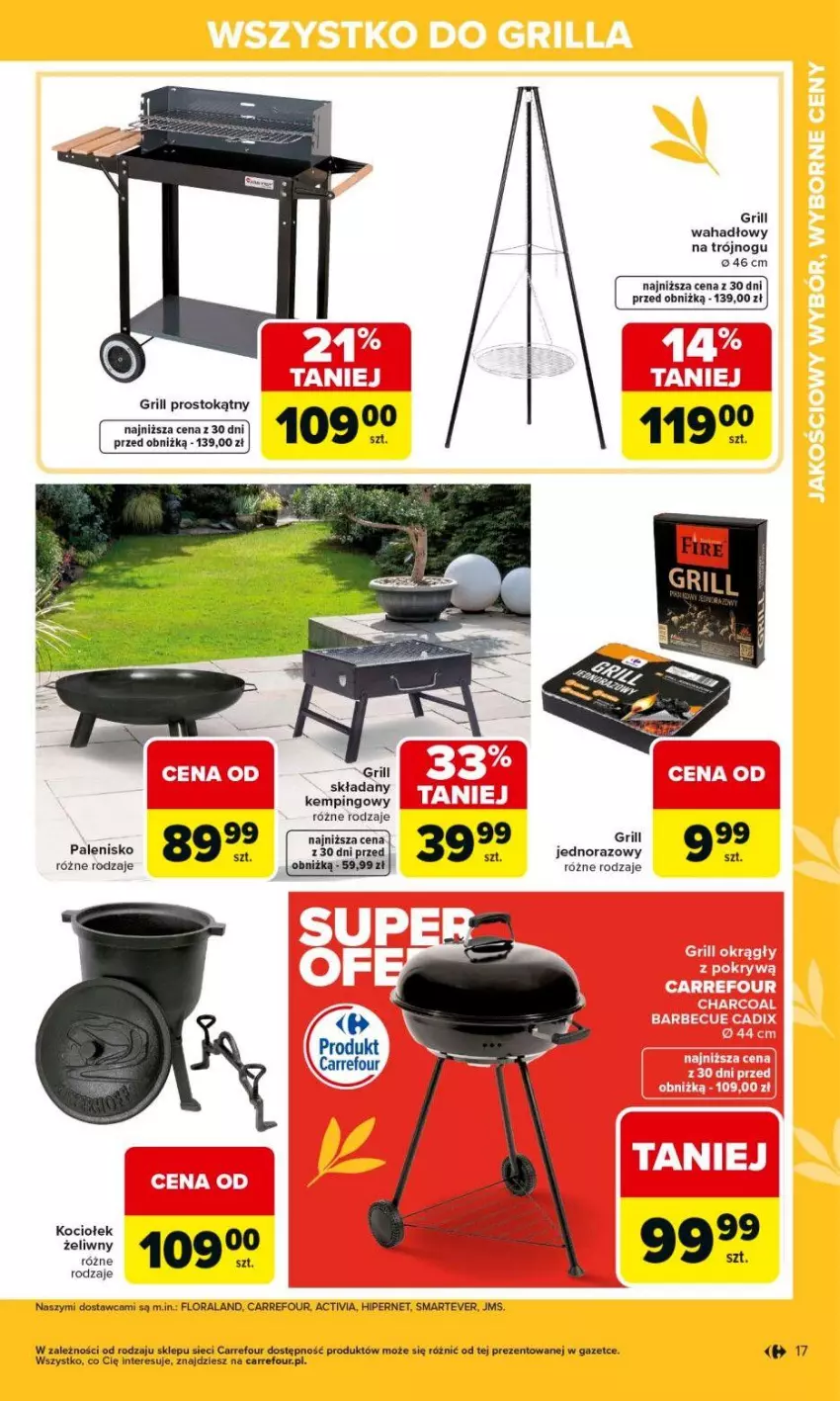 Gazetka promocyjna Carrefour - Gazetka Ogród, gdzie kwitnie życie - ważna 07.04 do 02.05.2026 - strona 17 - produkty: Flora, Grill, Koc, Palenisko