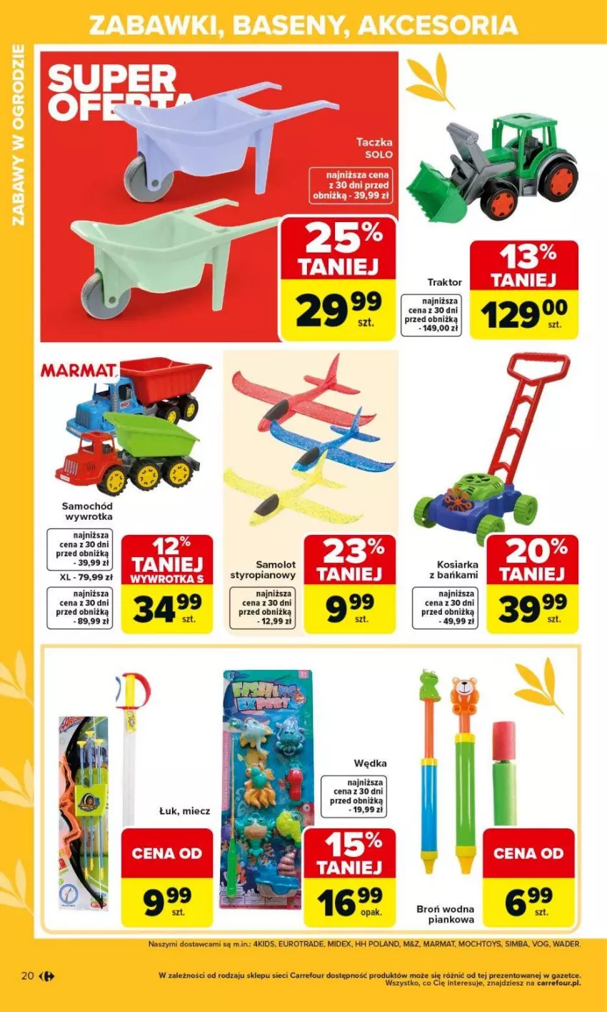 Gazetka promocyjna Carrefour - Gazetka Ogród, gdzie kwitnie życie - ważna 07.04 do 02.05.2026 - strona 20 - produkty: Amol, Kosiarka, LG, Samochód, Samolot, Ser, Wywrotka