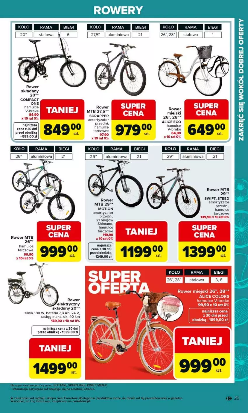 Gazetka promocyjna Carrefour - Gazetka Ogród, gdzie kwitnie życie - ważna 07.04 do 02.05.2026 - strona 25 - produkty: Bateria, Rama, Rower