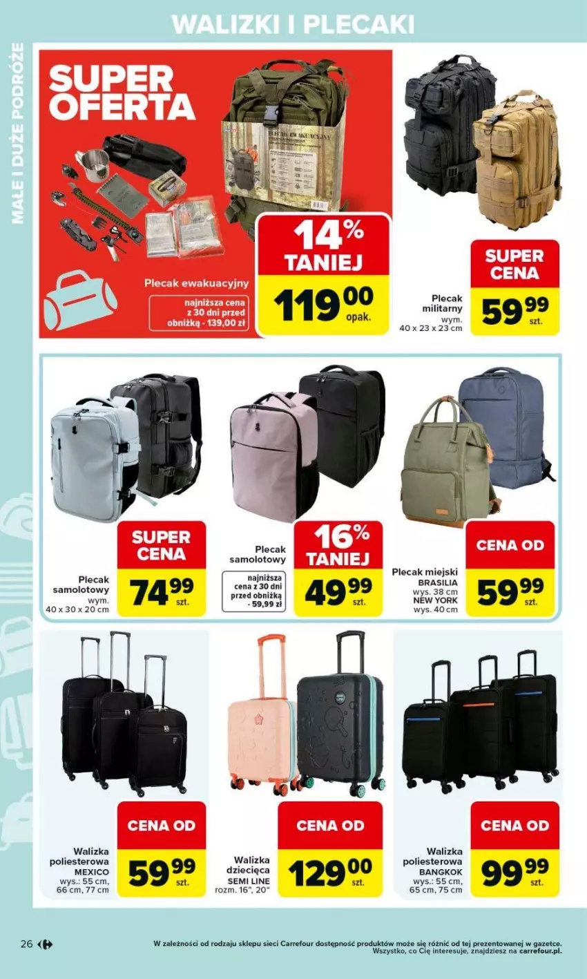 Gazetka promocyjna Carrefour - Gazetka Ogród, gdzie kwitnie życie - ważna 07.04 do 02.05.2026 - strona 26 - produkty: Amol, Dzieci, Plecak, Samolot, Walizka