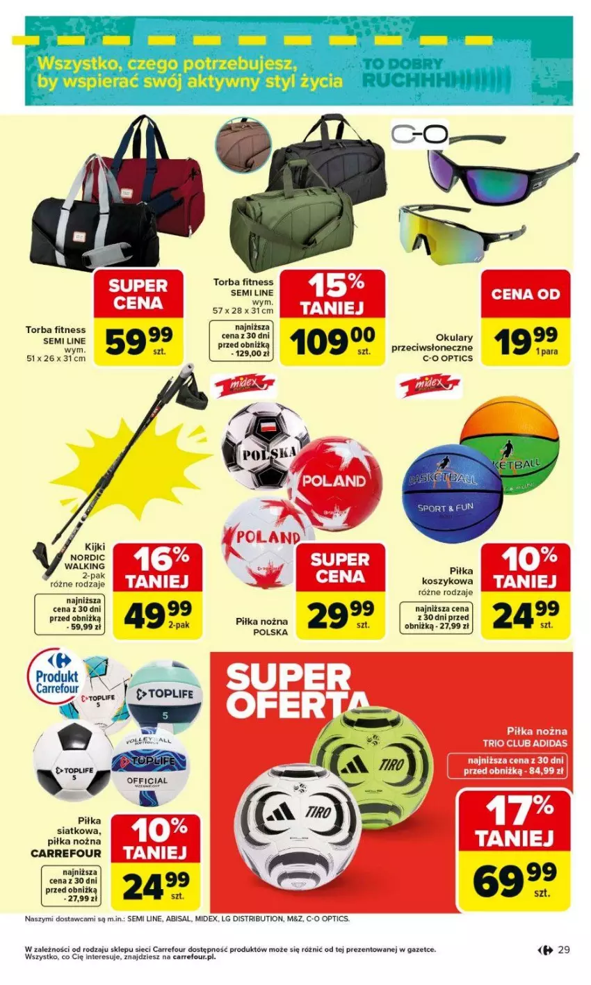 Gazetka promocyjna Carrefour - Gazetka Ogród, gdzie kwitnie życie - ważna 07.04 do 02.05.2026 - strona 29 - produkty: Fa, Kosz, LG, Noż, Piłka nożna, Por, Top, Torba