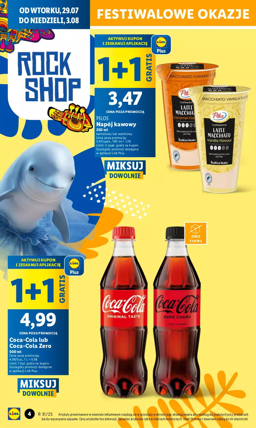 Gazetka promocyjna Lidl - GAZETKA - ważna 29.07 do 04.08.2025 - strona 4 - produkty: Coca-Cola, Gra, Napój, Pilos