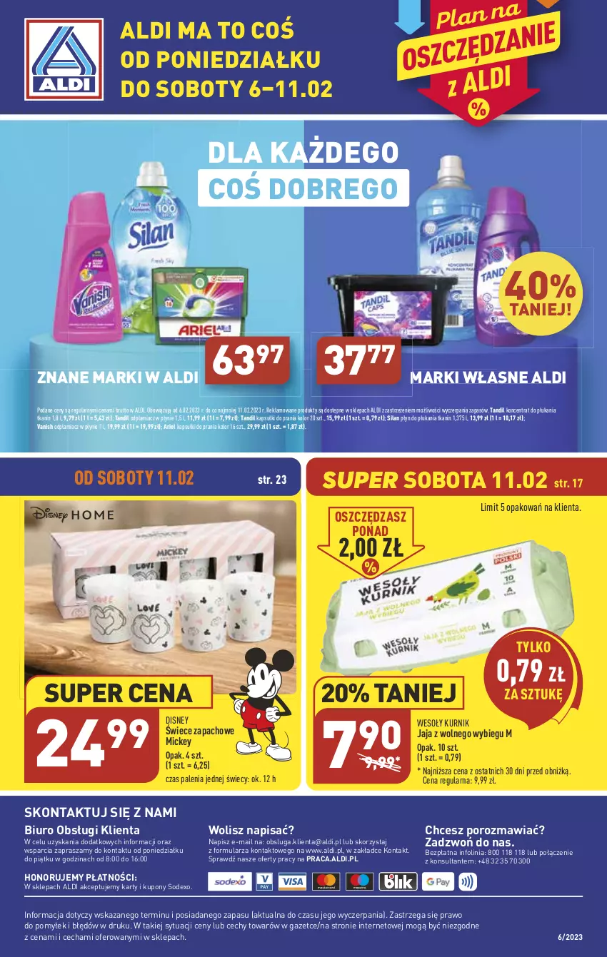 Gazetka promocyjna Aldi - COŚ w tym tygodniu - ważna 08.02 do 11.02.2023 - strona 12 - produkty: Ariel, Biuro, Disney, Jaja, Jaja z wolnego wybiegu, Kapsułki do prania, O nas, Odplamiacz, Płyn do płukania, Por, Silan, Vanish