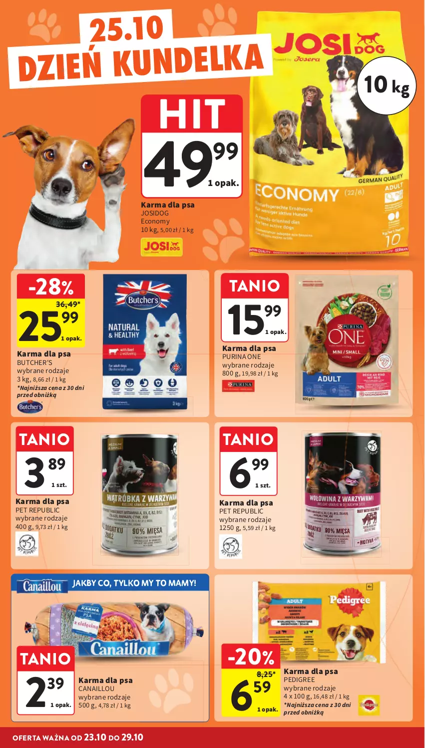 Gazetka promocyjna Intermarche - Gazetka promocyjna - ważna 23.10 do 29.10.2025 - strona 36 - produkty: Butcher's, Canaillou, Pedigree, Pur, Purina