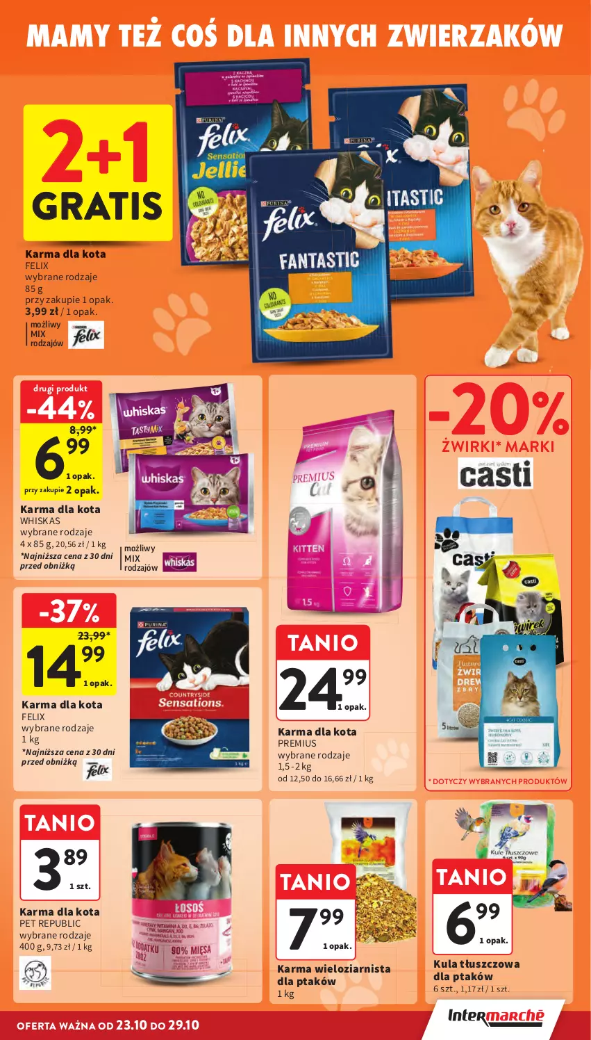 Gazetka promocyjna Intermarche - Gazetka promocyjna - ważna 23.10 do 29.10.2025 - strona 37 - produkty: Felix, Gra, Whiskas