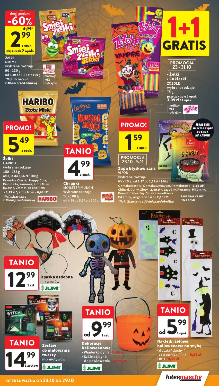 Gazetka promocyjna Intermarche - Gazetka promocyjna - ważna 23.10 do 29.10.2025 - strona 7 - produkty: Chrupki, Cukier, Cukierki, Fa, Gra, Haribo, Klej, Makaron, Monster Munch, Nimm2, Opaska, Pico-Balla, Piec, Ser, Sok, Zestaw do malowania, Zupa