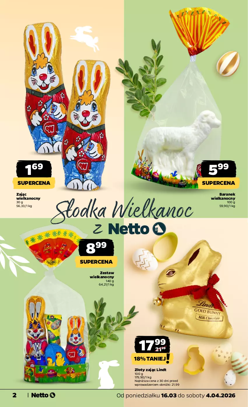 Gazetka promocyjna Netto - KATALOG_WIELKANOC_2026 - ważna 16.03 do 04.04.2026 - strona 2 - produkty: Lindt