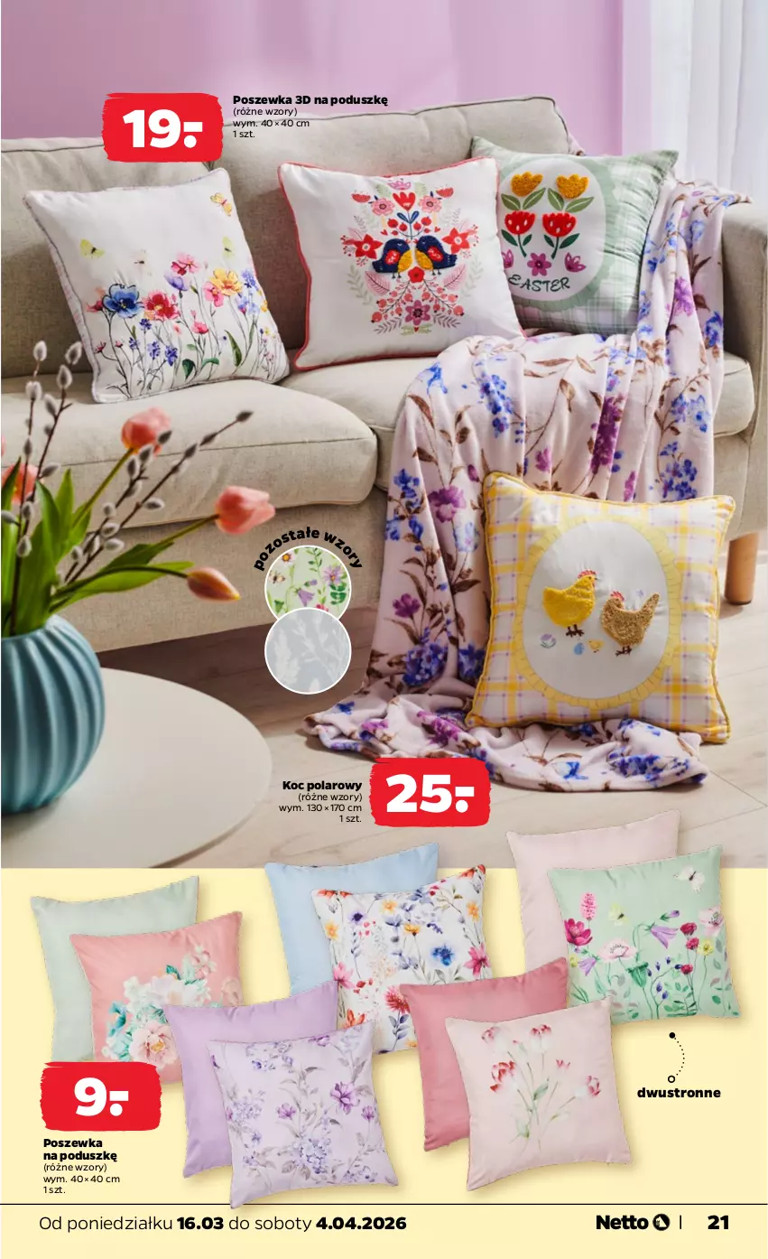 Gazetka promocyjna Netto - KATALOG_WIELKANOC_2026 - ważna 16.03 do 04.04.2026 - strona 21 - produkty: Koc, Poszewka