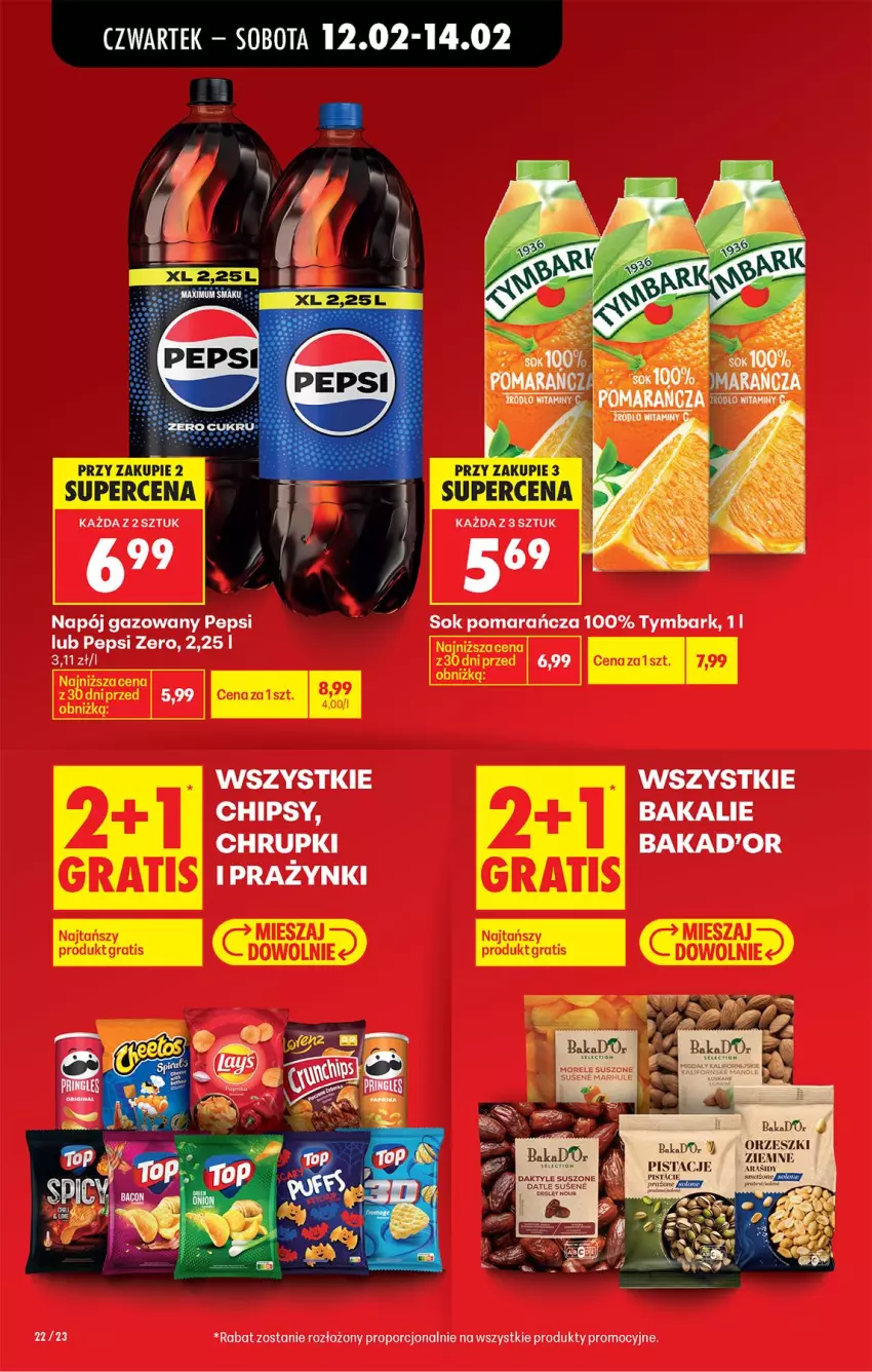 Gazetka promocyjna Biedronka - Gazetka - ważna 12.02 do 19.02.2026 - strona 26 - produkty: Chipsy, Napój, Napój gazowany, Pepsi, Por, Prazynki, Sok, Tymbark