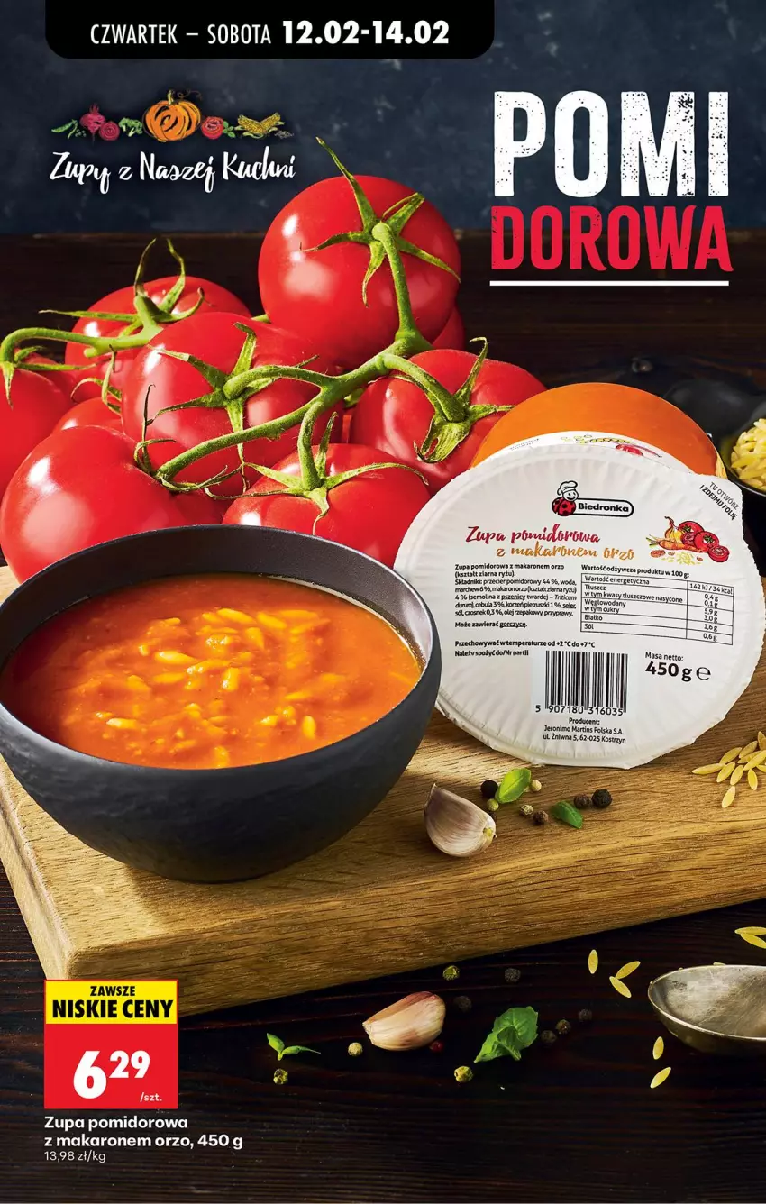 Gazetka promocyjna Biedronka - Gazetka - ważna 12.02 do 19.02.2026 - strona 45 - produkty: Cebula, Czosnek, Makaron, Olej, Olej rzepakowy, Przyprawy, Ryż, Sól, Woda, Zupa, Zupa pomidorowa