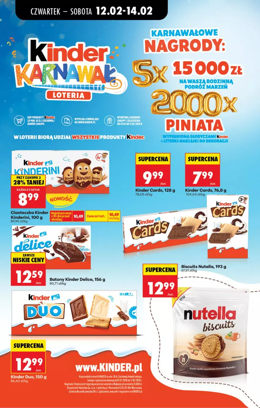 Gazetka promocyjna Biedronka - Gazetka - ważna 12.02 do 19.02.2026 - strona 59 - produkty: Baton, Kinder, Nutella, Ser, Sok