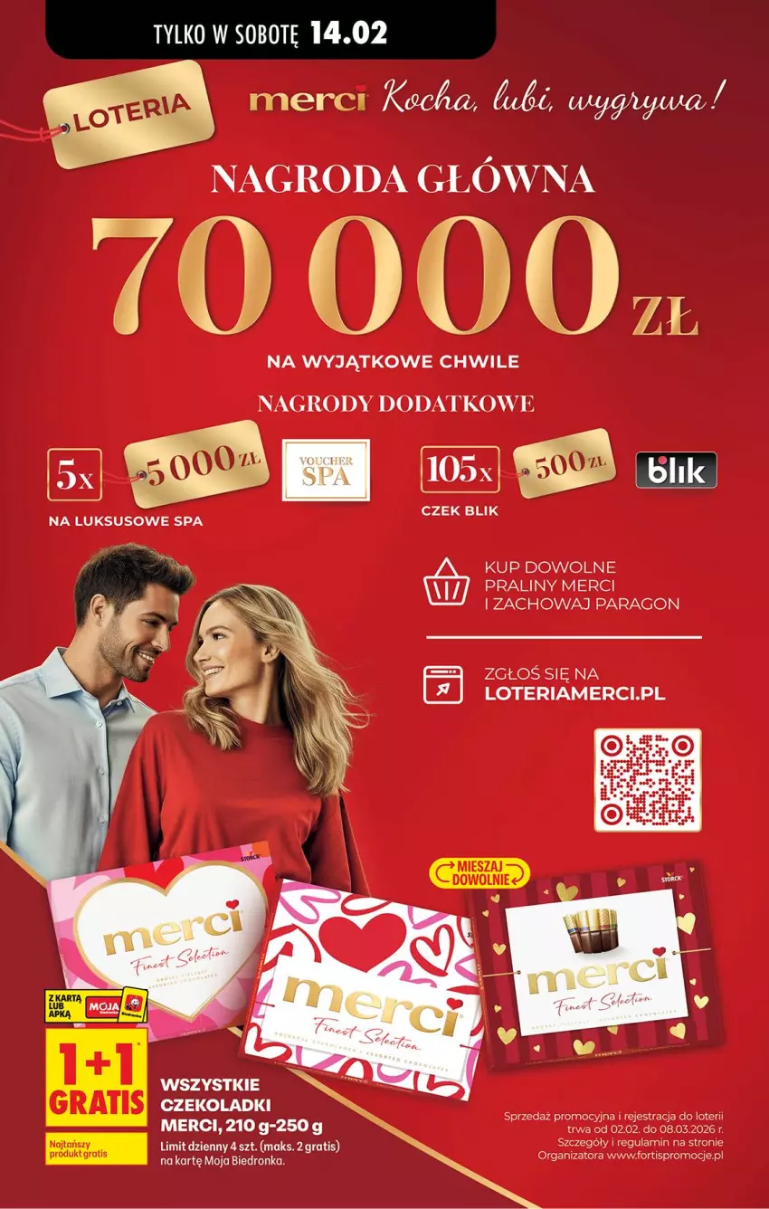 Gazetka promocyjna Biedronka - Gazetka - ważna 12.02 do 19.02.2026 - strona 60 - produkty: Gra, Koc, Merci, Praliny