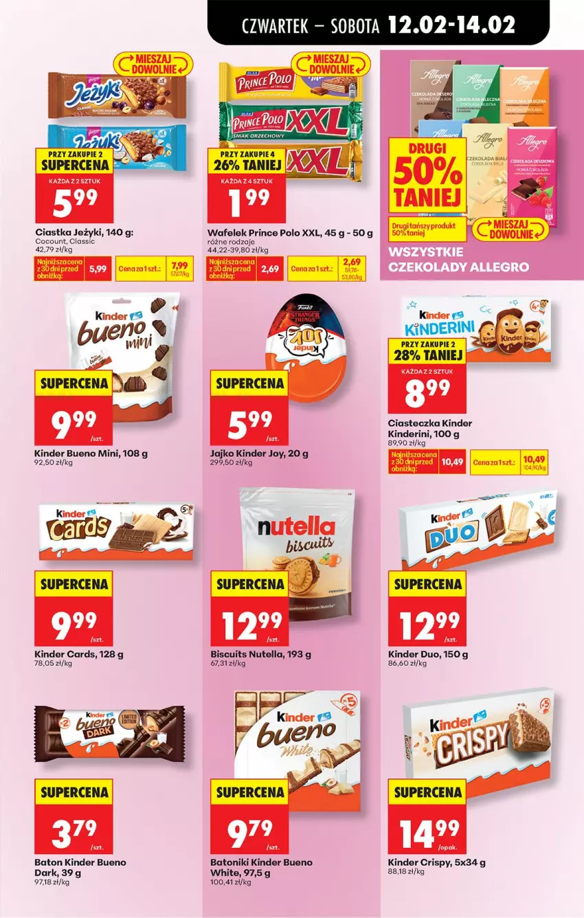 Gazetka promocyjna Biedronka - Gazetka - ważna 12.02 do 19.02.2026 - strona 63 - produkty: Baton, Ciastka, Kinder, Kinder Bueno, Nutella, Prince Polo, Tonik, Wafelek