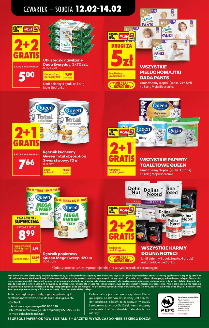 Gazetka promocyjna Biedronka - Gazetka - ważna 12.02 do 19.02.2026 - strona 77 - produkty: Chusteczki, Dada, Gra, Majtki, Papier, Pieluchomajtki, Por