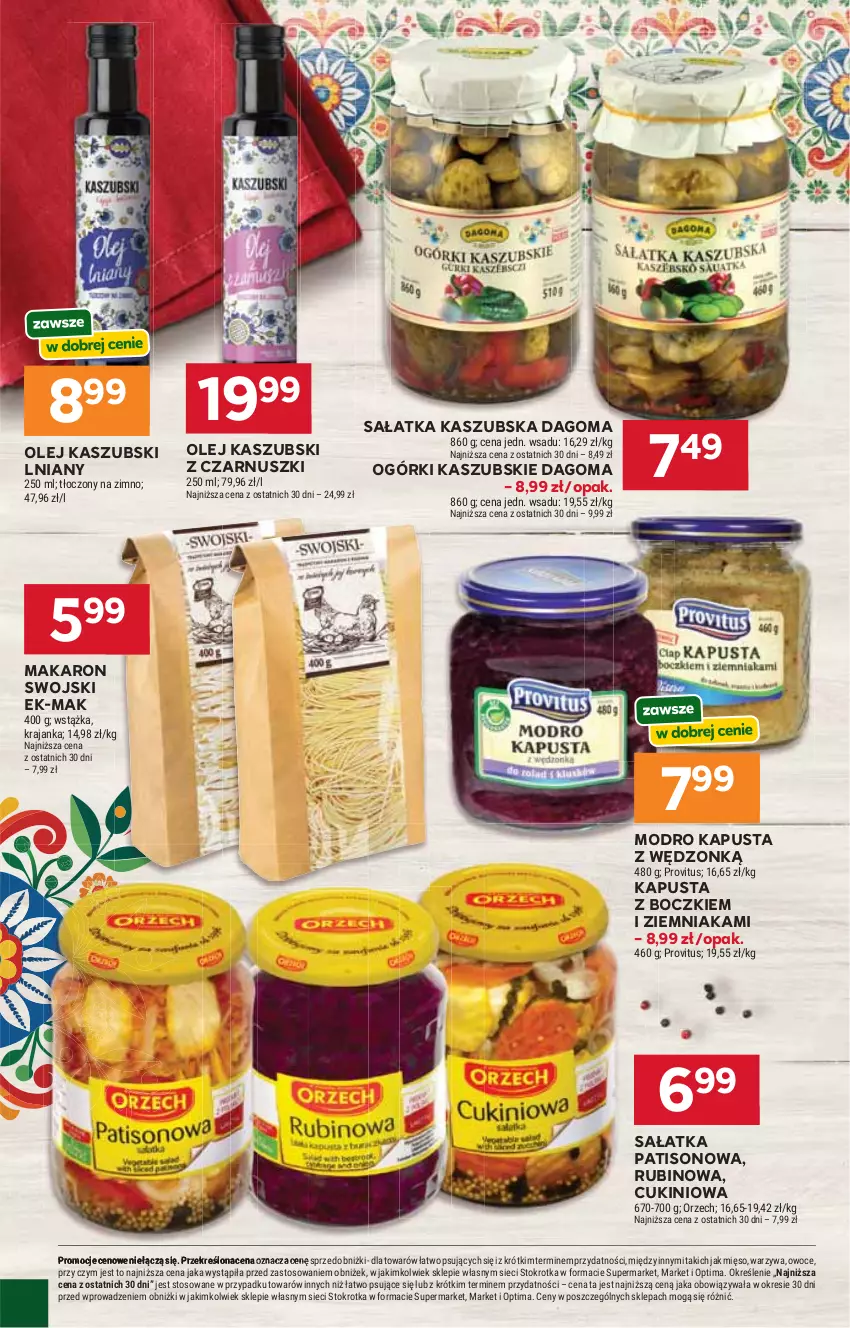 Gazetka promocyjna Stokrotka - Supermarket - ważna 02.04 do 08.04.2026 - strona 49 - produkty: Makaron, Mięso, Olej, Optima, Owoce, Rubin, Sałat, Sałatka, Sałatka patisonowa, Warzywa, Wstążka