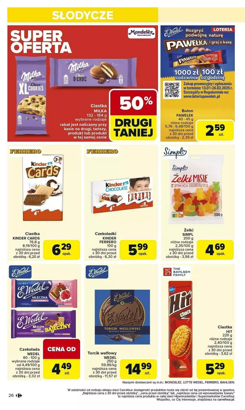 Gazetka promocyjna Carrefour - ważna 03.02 do 08.02.2025 - strona 19 - produkty: Baton, Ciastka, Czekolada, Fa, Ferrero, Gra, Gry, Kinder, Ryż