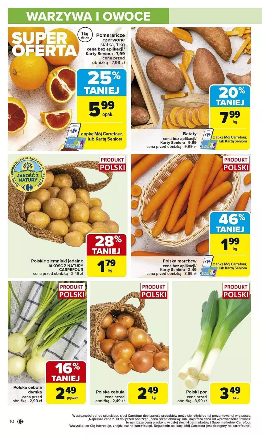 Gazetka promocyjna Carrefour - ważna 03.02 do 08.02.2025 - strona 2 - produkty: Cebula, Owoce, Pomarańcze, Por, Siatka, Warzywa, Warzywa i owoce, Ziemniaki