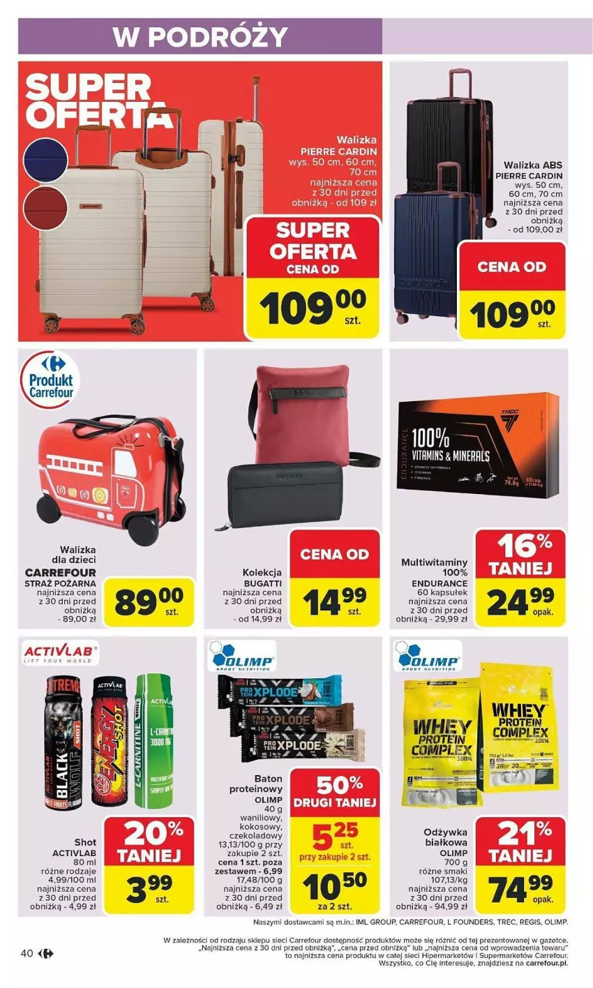 Gazetka promocyjna Carrefour - ważna 03.02 do 08.02.2025 - strona 35 - produkty: Baton, Dzieci, Fa, Kokos, Odżywka, Pierre Cardin, Straż pożarna, Walizka