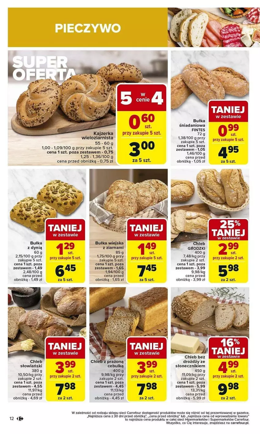 Gazetka promocyjna Carrefour - ważna 03.02 do 08.02.2025 - strona 4 - produkty: Bułka, Chleb, Danio, Dynią, Kajzerka