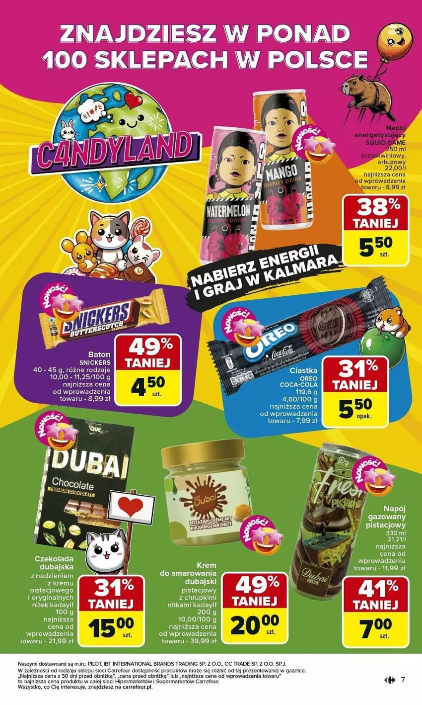 Gazetka promocyjna Carrefour - ważna 03.02 do 08.02.2025 - strona 49 - produkty: Baton, Chrupki, Czekolada, Gin, HP, Napój, Napój gazowany, Snickers